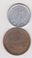 2Münzen  Von Japan, 1, 10 Yen, Ansehen - Giappone