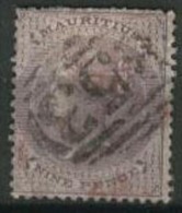 MAURITIUS 1860 9d Dull Purple QV SG51 U BS212 - Mauritius (...-1967)