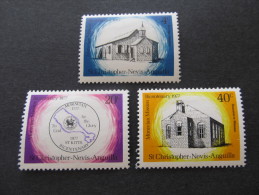 St. Christopher Nevis Anguilla Mh* 1977 Moravian Mission - Sc 339/341, Mi 332/334 - San Cristóbal Y Nieves - Anguilla (...-1980)