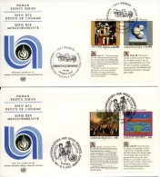 VN - 2 FDC's Blanco / Open Klep - 1993 - Emissioni Congiunte New York/Ginevra/Vienna