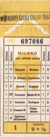 MILANO  /  Biglietto Per La Rete Urbana Di Milano - Europa