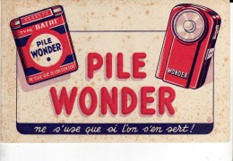 BUVARDS-PUB-PILE WONDER NE S'USE QUE SI L'ON S'EN SERT-13,5 Cm X 21 Cm - Batterijen