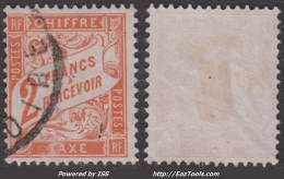 2Fr Orange Oblitéré TB (Y&amp;T N° 41, Cote: 75&euro; ) - 1859-1959 Used