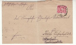 POLAND / GERMAN ANNEXATION 1888  LETTER  SENT FROM  WIELEN  TO  POZNAN - Briefe U. Dokumente