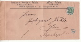 POLAND / GERMAN ANNEXATION 1908  LETTER  SENT FROM  POZNAN - Cartas & Documentos