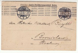 POLAND / GERMAN ANNEXATION 1910  POSTCARD  SENT FROM  POZNAN - Cartas & Documentos