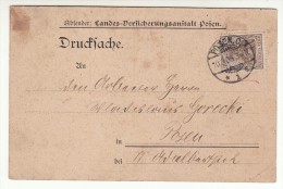 POLAND / GERMAN ANNEXATION 1908  POSTCARD  SENT FROM  POZNAN TO POZNAN - Brieven En Documenten