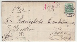 POLAND / GERMAN ANNEXATION 1903 LETTER  SENT FROM  POZNAN TO POZNAN - Storia Postale