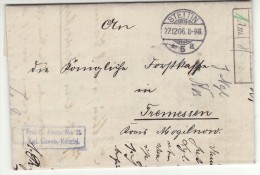 POLAND / GERMAN ANNEXATION 1906  LETTER  SENT FROM  SZCZECIN TO TRZEMESZNO - Briefe U. Dokumente