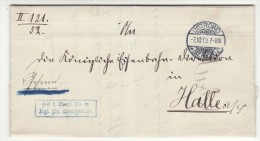 POLAND / GERMAN ANNEXATION 1910  LETTER  SENT FROM  OSTROW TO HALLE - Briefe U. Dokumente