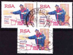 South Africa -1996 - World Post Day - Delivery Man With Bicycle - Gebruikt