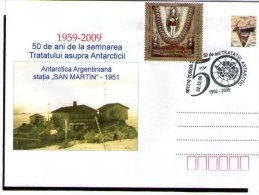 Antarctic Treaty - 50 Years. "San Martin" Argentinian Antarctic Station. Turda 2009. - Antarctisch Verdrag