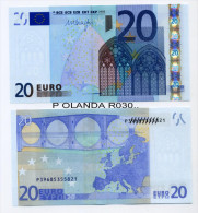 NOVITA´  EURONOTE BANCONOTA BILLET DA 20 EURO P OLANDA PAYS BAS R030.. FIRMA DRAGHI UNC - 20 Euro