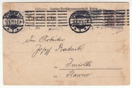 POLAND / GERMAN ANNEXATION 1911  POSTCARD  SENT FROM  POZNAN - Covers & Documents