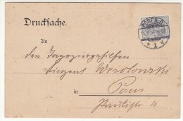 POLAND / GERMAN ANNEXATION 1904  POSTCARD  SENT FROM  POZNAN - Lettres & Documents