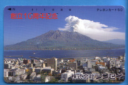 Japan Japon Télécarte Telefonkarte Phonecard - Mountain Berg Vulkan Volcan - Volcanes