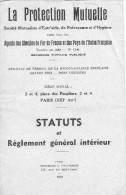 Statut Et Réglement Général Intérieur, Protection Mutuelle, SNCF, 1948, 31 Pages - Otros & Sin Clasificación