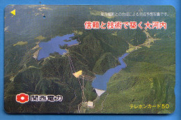 Japan Japon Télécarte Telefonkarte Phonecard -  Damm Staudamm - Montañas