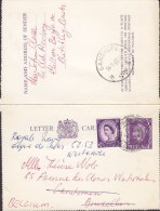 Great Britain Uprated Postal Stationery Ganzsache Entier Royale Navy BLETCHLEY Backs. 1965 GANSHOREM Belgium (2 Scans) - Entiers Postaux