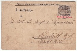 POLAND / GERMAN ANNEXATION 1907  POSTCARD  SENT FROM  POZNAN - Storia Postale