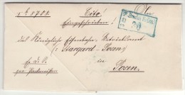 POLAND / GERMAN ANNEXATION 1884 L ETTER  SENT FROM  WROCLAW TO POZNAN - Covers & Documents