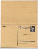 DR P159 Antwort-Postkarte 1924  Kat. 27,50 € - Cartes Postales