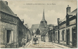 Clemont Sur Sauldre 4 Rue Eglise Edit Marchand Sully Timbrée 1918 Vers Levallois Perret - Clémont