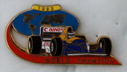 Pin´s  RENAULT F1 WORLD CHAMPION 93 CANON Double Moule.Top Qualité Zamak - F1