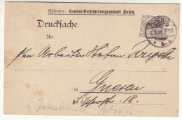 POLAND / GERMAN ANNEXATION 1911  POSTCARD  SENT FROM  POZNAN TO GNIEZNO - Covers & Documents