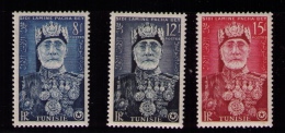 Série De Timbres Neufs, Tunisie, Effigie De Sidi Lamine Pacha Bey, 1954-1955 - Unused Stamps