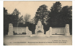 29 - VALENCIENNES - Monuments Aux Morts De La Grande Guerre -(1914-1918) - Valenciennes