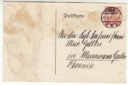 POLAND / GERMAN ANNEXATION 1918  POSTCARD  SENT FROM  POZNAN TO MUROWANA GOSLINA - Covers & Documents