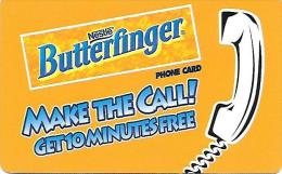 USA: Prepaid Phonecard Communications Design Group Inc. - Nestlé Butterfinger - Andere & Zonder Classificatie