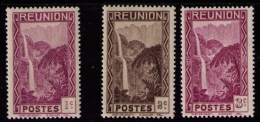 4 Timbres Neufs, La Réunion, Cascade De Salazie, « Le Bras Des Demoiselles », 1933-1933 - Nuovi