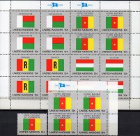 UNO Flagge Kamerun 1980 New York 361,4-Block+Kleinbogen ** 5€ United Nation NY Bloque Hoja M/s Flag Sheetlet Bf CAMEROON - Autres & Non Classés