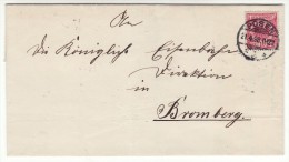POLAND / GERMAN ANNEXATION 1898  LETTER  SENT FROM  POZNAN TO BYDGOSZCZ - Cartas & Documentos