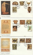 GREECE 1983 - SET OF 3 FDC HOMER'S EPICS  EACH WITH 5 STS: 1 OF 3-4-5-6-100 D + 1 OF 27-12-50-2030 D + 1 OF 14-16-75-2-1 - FDC