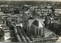 CPSM 53 PONTMAIN VUE AERIENNE LA BASILIQUE   1954 Grand Format 15 X 10,5 - Pontmain