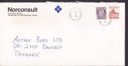 Norway NORCONSULT Deluxe SANDVIKA 1987 Cover Brief To BALLERUP Denmark - Covers & Documents