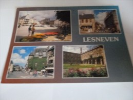 LESNEVEN Vielles Maisons De La Place Du Général ; Le Flô Et Le Cloître Du Couvent De La Retraite(VL) - Lesneven