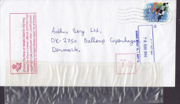 Netherlands HAARLEM 1994 Cover Brief To BALLERUP Denmark TAXE T-Cancelled & Danish Purple Invoice Cancel (2 Scans) - Lettres & Documents