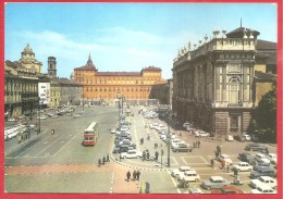 CARTOLINA VG ITALIA - TORINO - Piazza Castello - 10 X 15 - ANNULLO TORINO 1966 - Plaatsen & Squares