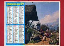 CALENDRIER 1979 NEVACHE HAUTES ALPES CLELLES EN TRIERES ISERE IMPRIMEUR OBERTHUR CALENDRIER DOUBLE - Big : 1971-80