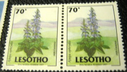 Lesotho 1998 Flowers Ajuga Ophrydis 70s X2 - Mint - Lesotho (1966-...)