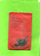 ECHANTILLON ANCIEN PARFUM OFFRANDE CHERAMY PARIS POCHETTE DE POUDRE PARFUMEE - Non Classés