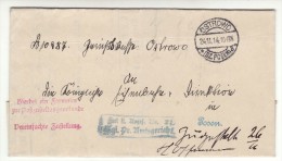 POLAND / GERMAN ANNEXATION 1914  LETTER  SENT FROM  OSTROW  TO  POZNAN - Brieven En Documenten