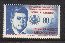 1962 Visit Of President  JOHN F. KENNEDY To México  Sello Aereo MNH - Kennedy (John F.)