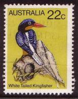 1980 - Australian Birds Definitive Issues 22c WHITE TAILED KINGFISHER Stamp FU - Used Stamps