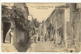 Carte Postale Ancienne Monflanquin - La Rue Des Vignes - Monflanquin