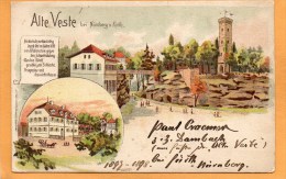 Gruss Aus Alte Veste B Nurnberg U Furth 1898 Postcard - Fuerth